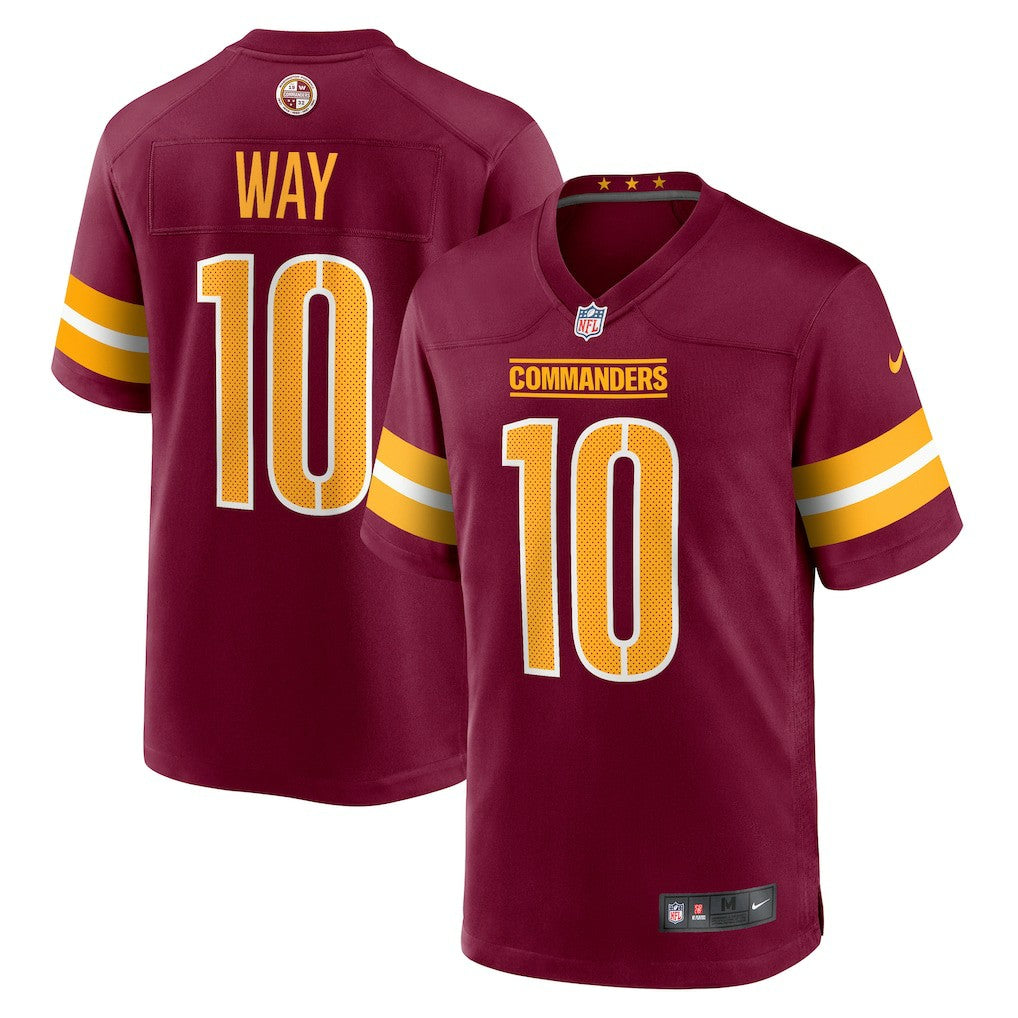 Tress Way Washington Commanders Game Jersey - Burgundy Jerseys
