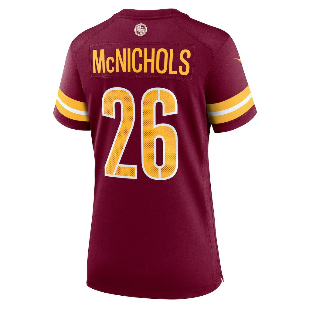 Jeremy McNichols Washington Commanders Women's Team Game Jersey - Burgundy Jerseys