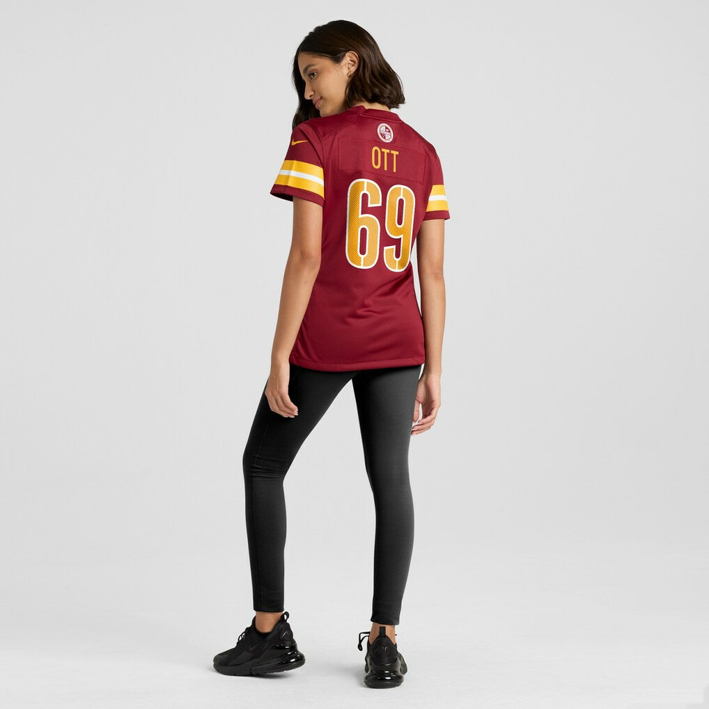 Tyler Ott Washington Commanders Women's Team Game Jersey - Burgundy Jerseys
