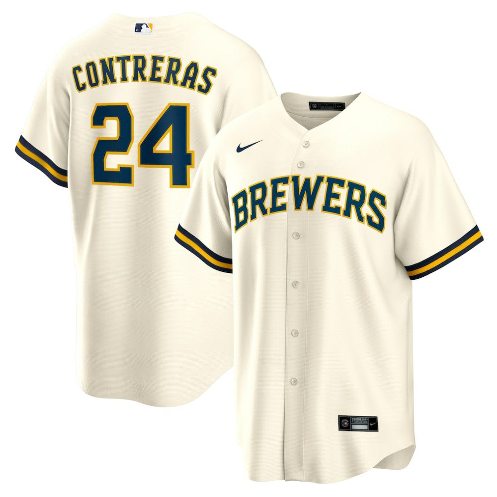 William Contreras Milwaukee Brewers Nike Home Replica Jersey - Cream Jerseys