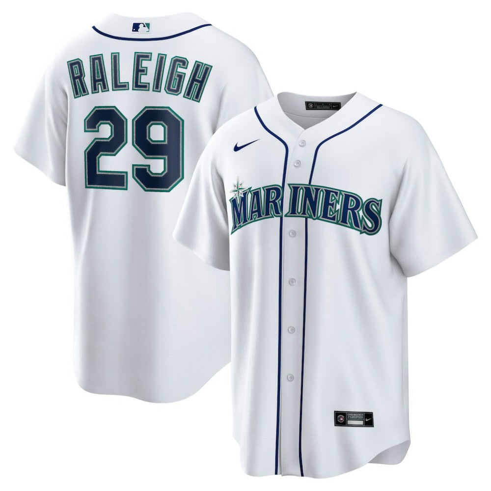 Cal Raleigh Seattle Mariners Nike Home Replica Player Jersey - White Jerseys