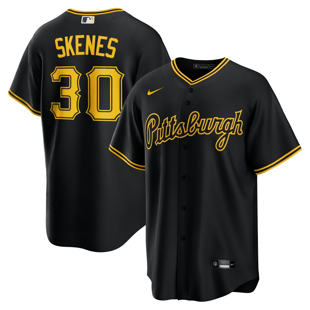 Paul Skenes Pittsburgh Pirates Nike Alternate 2 Replica Jersey - Black Jerseys