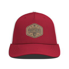 Florida Panthers Men's Levelwear Faux Leather Patch Structured Adjustable Hat - Red | US 202262281
