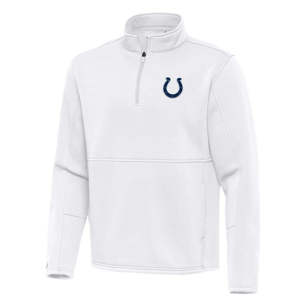 Indianapolis Colts Antigua Twist Quarter-Zip Pullover Jacket - White Pullover