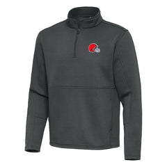 Cleveland Browns Antigua Twist Quarter-Zip Pullover Jacket - Pewter Pullover
