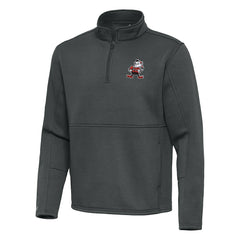 Cleveland Browns Antigua Twist Quarter-Zip Pullover Jacket - Pewter Pullover