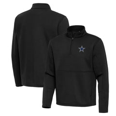 Dallas Cowboys Antigua Twist Quarter-Zip Pullover Jacket - Black Pullover