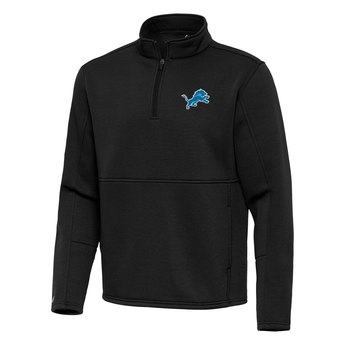 Detroit Lions Antigua Twist Quarter-Zip Pullover Jacket - Black Pullover
