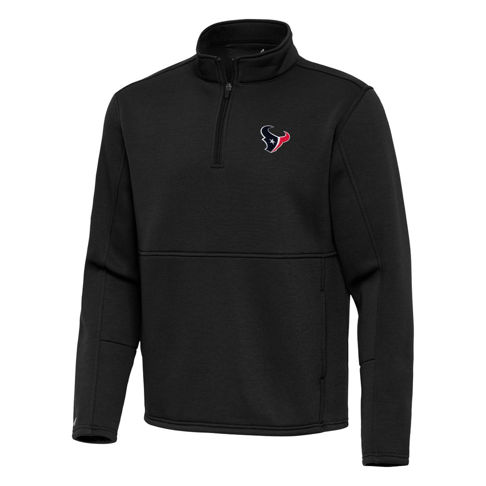 Houston Texans Antigua Twist Quarter-Zip Pullover Jacket - Black Pullover