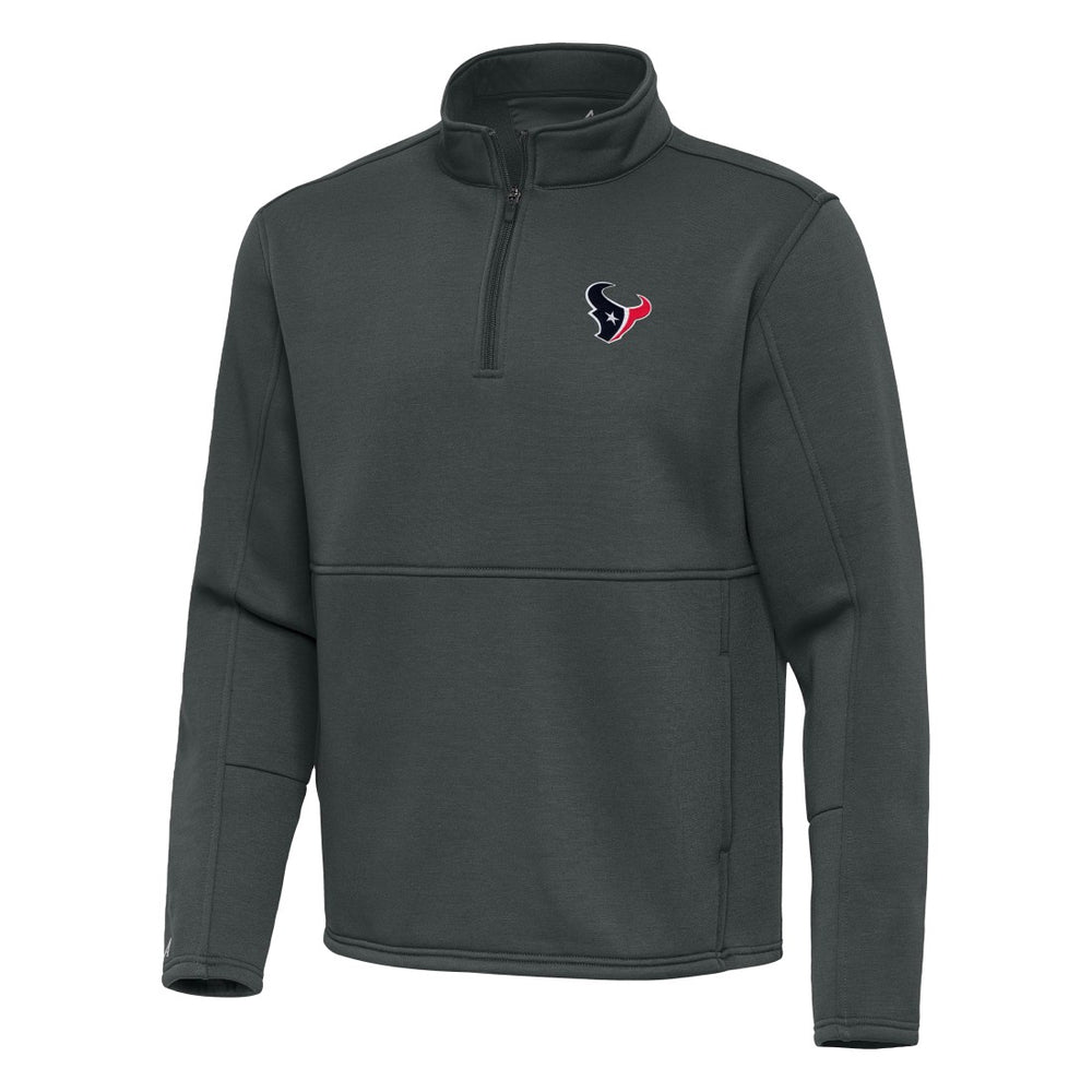 Houston Texans Antigua Twist Quarter-Zip Pullover Jacket - Pewter Pullover