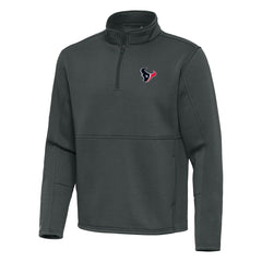 Houston Texans Antigua Twist Quarter-Zip Pullover Jacket - Pewter Pullover