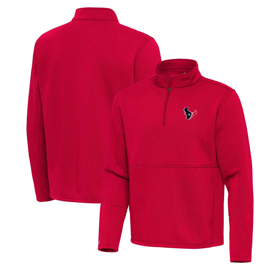 Houston Texans Antigua Twist Quarter-Zip Pullover Jacket - Red Pullover