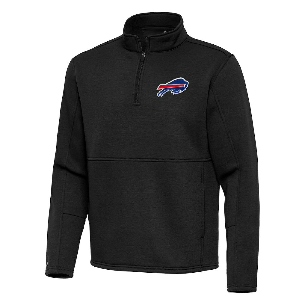 Buffalo Bills Antigua Twist Quarter-Zip Pullover Jacket - Black Pullover
