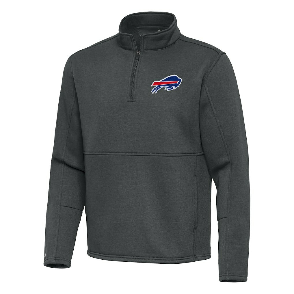 Buffalo Bills Antigua Twist Quarter-Zip Pullover Jacket - Pewter Pullover