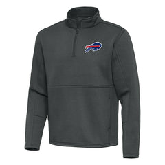 Buffalo Bills Antigua Twist Quarter-Zip Pullover Jacket - Pewter Pullover