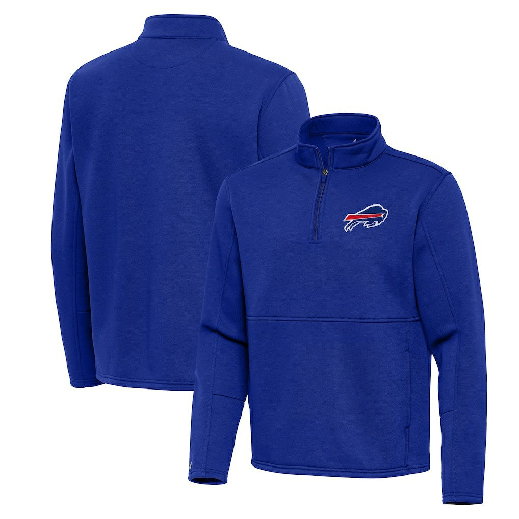 Buffalo Bills Antigua Twist Quarter-Zip Pullover Jacket - Royal Pullover