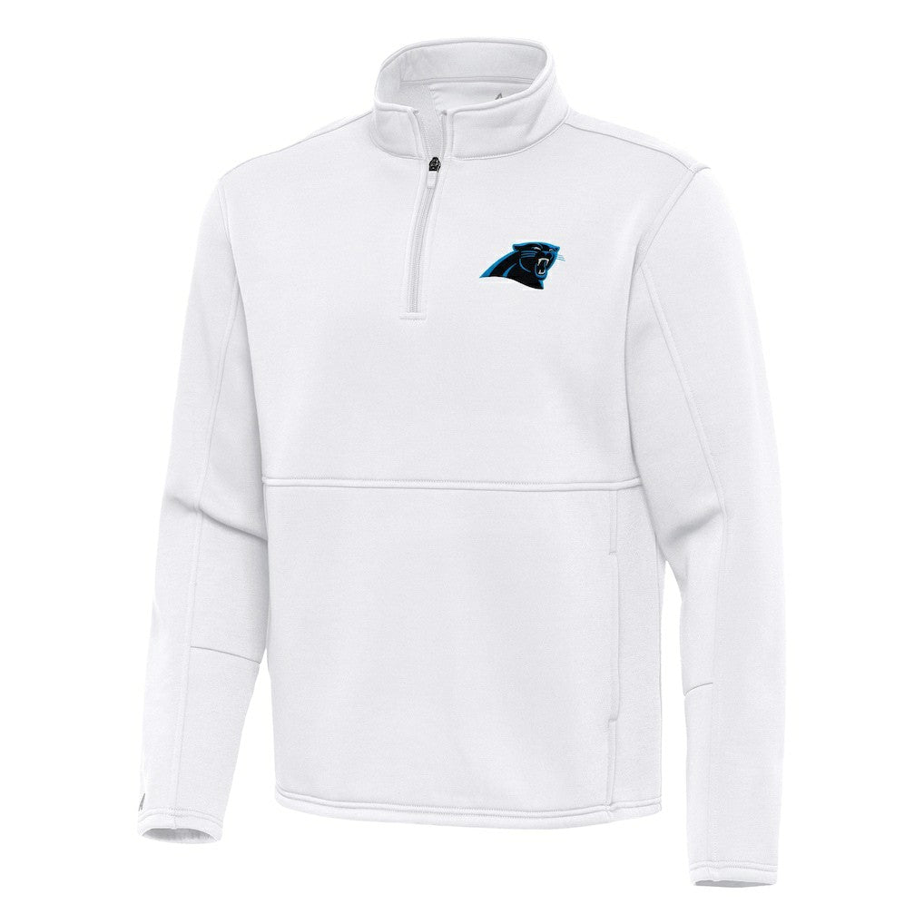 Carolina Panthers Antigua Twist Quarter-Zip Pullover Jacket - White Pullover
