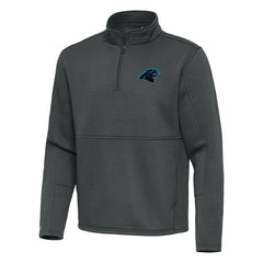 Carolina Panthers Antigua Twist Quarter-Zip Pullover Jacket - Pewter Pullover