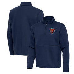 Chicago Bears Antigua Twist Quarter-Zip Pullover Jacket - Navy Pullover
