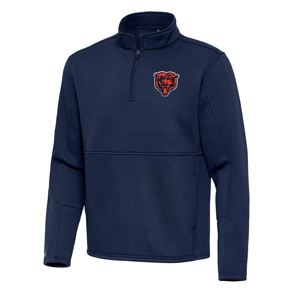 Chicago Bears Antigua Twist Quarter-Zip Pullover Jacket - Navy Pullover