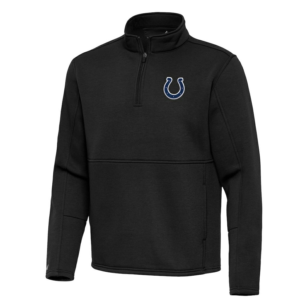 Indianapolis Colts Antigua Twist Quarter-Zip Pullover Jacket - Black Pullover