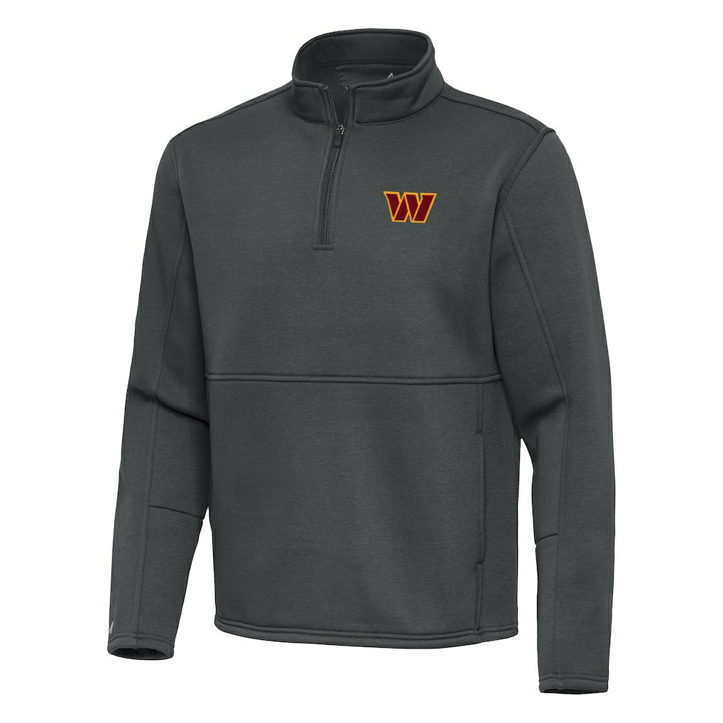 Washington Commanders Antigua Twist Quarter-Zip Pullover Jacket - Pewter Pullover