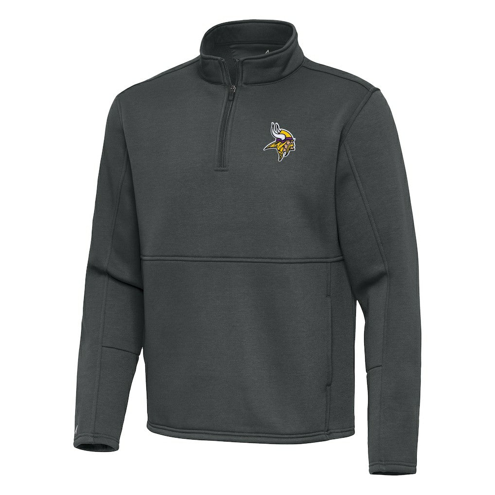 Minnesota Vikings Antigua Twist Quarter-Zip Pullover Jacket - Pewter Pullover