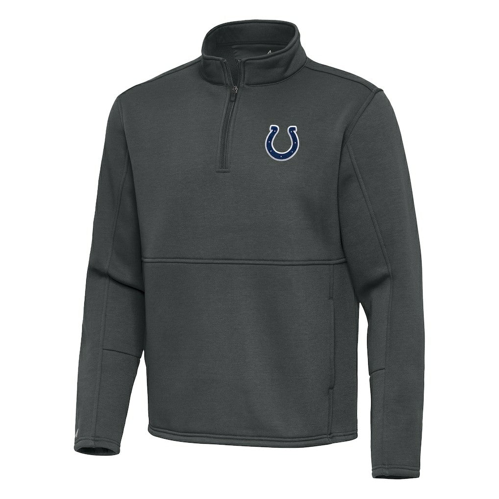 Indianapolis Colts Antigua Twist Quarter-Zip Pullover Jacket - Pewter Pullover