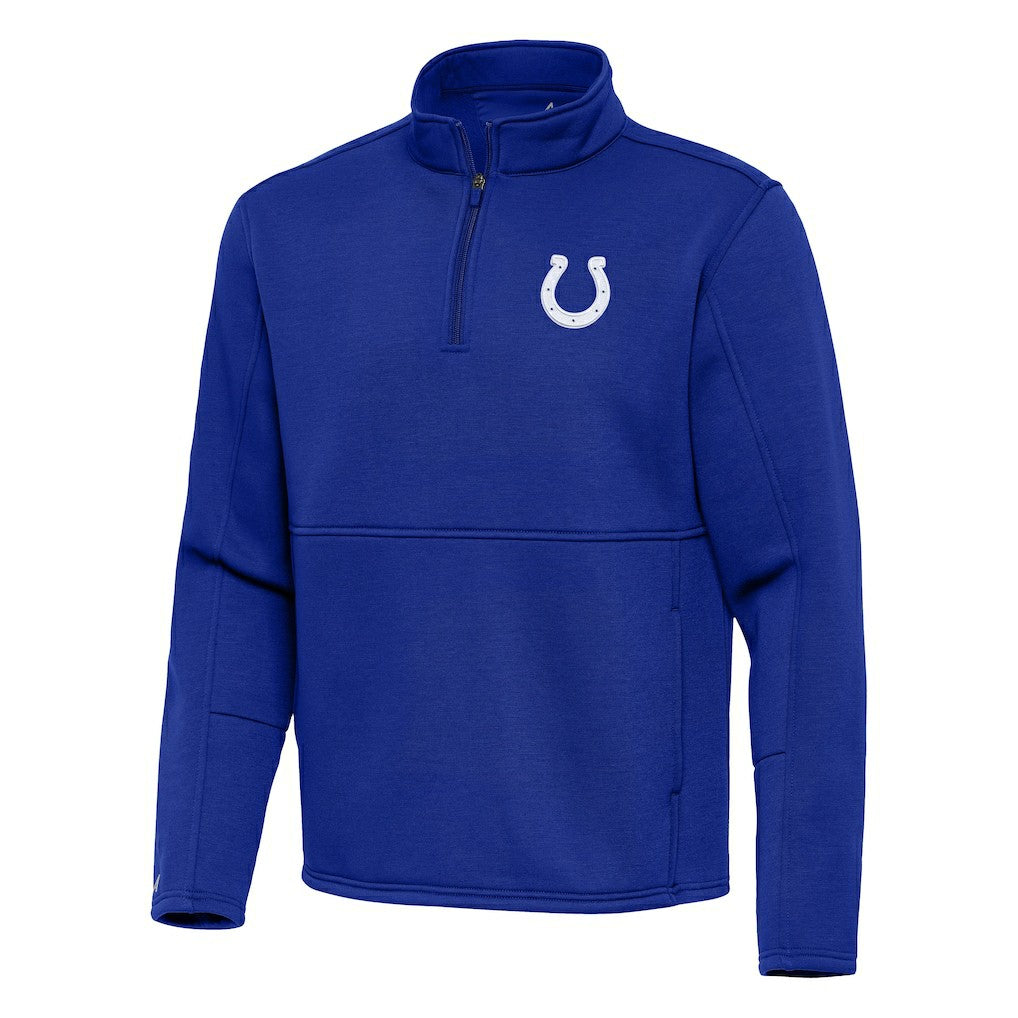 Indianapolis Colts Antigua Twist Quarter-Zip Pullover Jacket - Royal Pullover