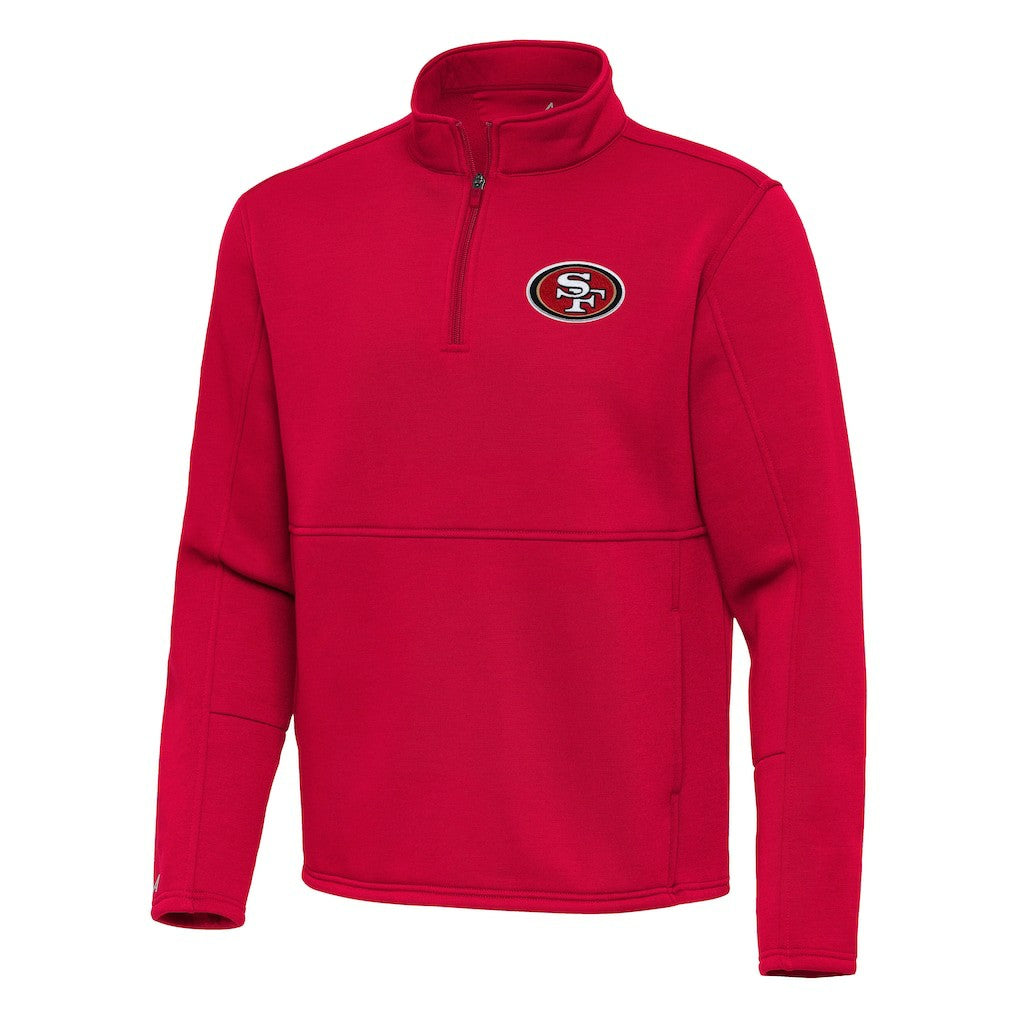 San Francisco 49ers Antigua Twist Quarter-Zip Pullover Jacket - Red Pullover