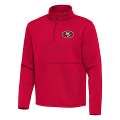 San Francisco 49ers Antigua Twist Quarter-Zip Pullover Jacket - Red Pullover