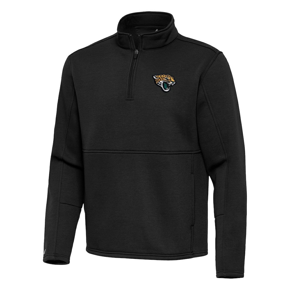 Jacksonville Jaguars Antigua Twist Quarter-Zip Pullover Jacket - Black Pullover