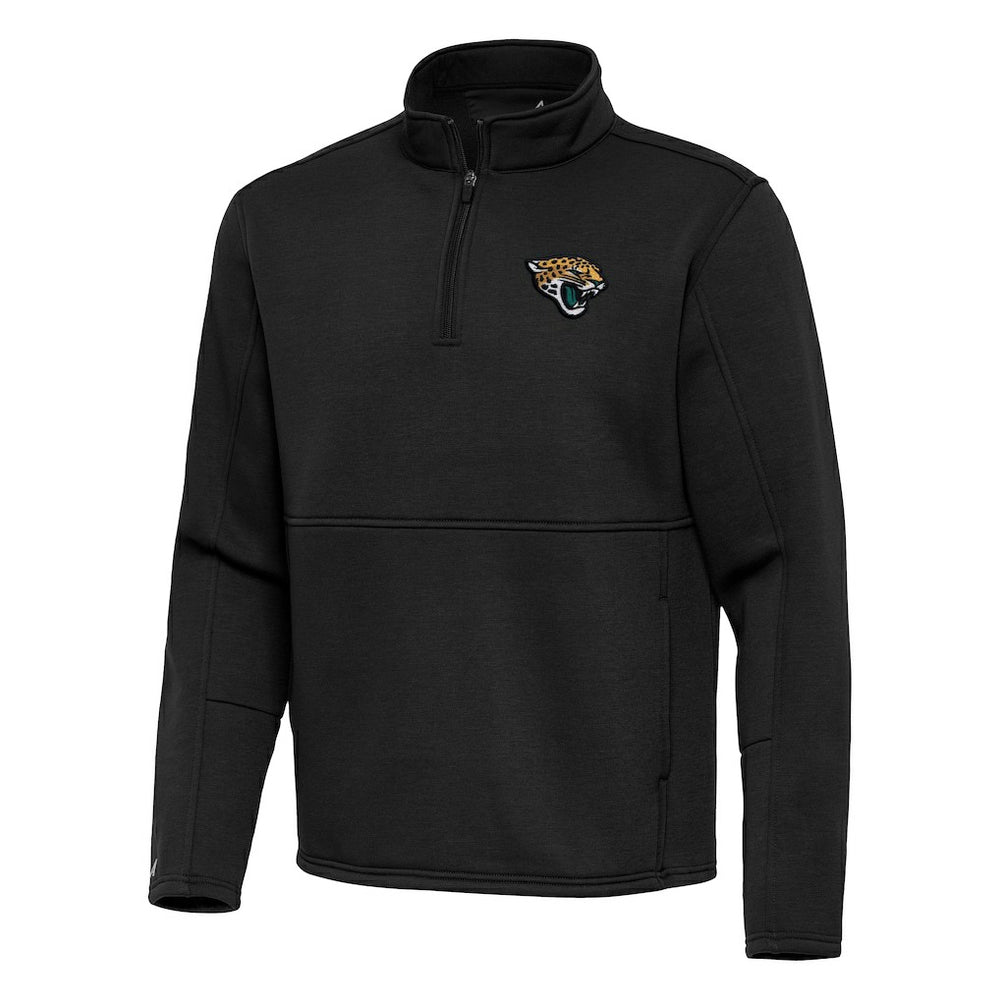 Jacksonville Jaguars Antigua Twist Quarter-Zip Pullover Jacket - Black Pullover
