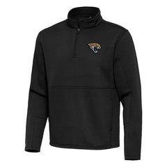 Jacksonville Jaguars Antigua Twist Quarter-Zip Pullover Jacket - Black Pullover