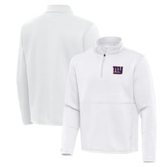 New York Giants Antigua Twist Quarter-Zip Pullover Jacket - White Pullover