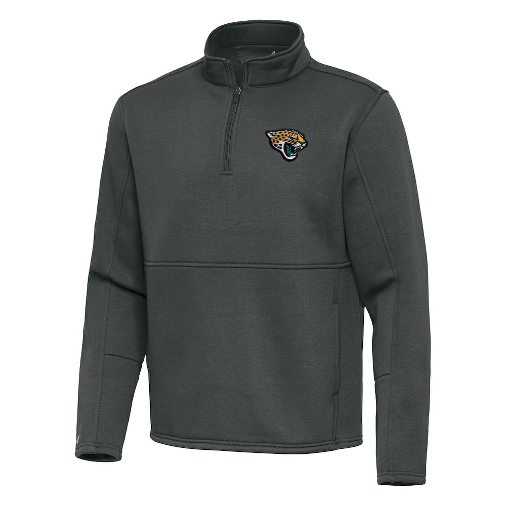 Jacksonville Jaguars Antigua Twist Quarter-Zip Pullover Jacket - Pewter Pullover