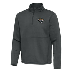 Jacksonville Jaguars Antigua Twist Quarter-Zip Pullover Jacket - Pewter Pullover