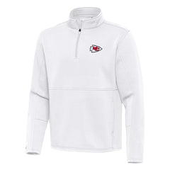 Kansas City Chiefs Antigua Twist Quarter-Zip Pullover Jacket - White Pullover