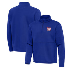 New York Giants Antigua Twist Quarter-Zip Pullover Jacket - Royal Pullover