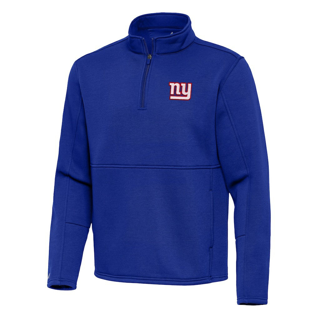 New York Giants Antigua Twist Quarter-Zip Pullover Jacket - Royal Pullover