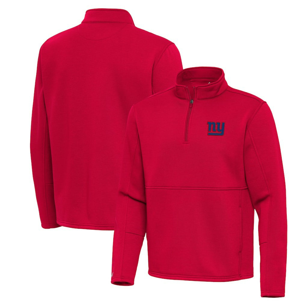 New York Giants Antigua Twist Quarter-Zip Pullover Jacket - Red Pullover
