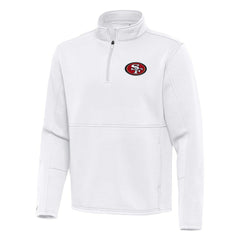 San Francisco 49ers Antigua Twist Quarter-Zip Pullover Jacket - White Pullover