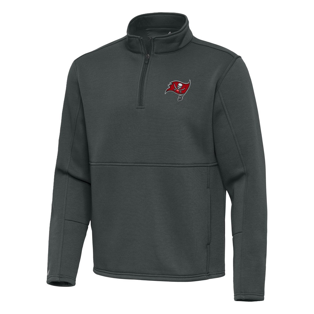 Tampa Bay Buccaneers Antigua Twist Quarter-Zip Pullover Jacket - Pewter Pullover