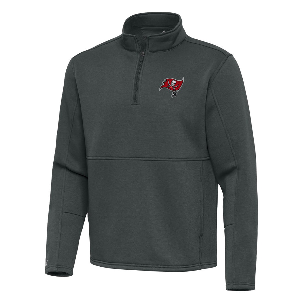 Tampa Bay Buccaneers Antigua Twist Quarter-Zip Pullover Jacket - Pewter Pullover