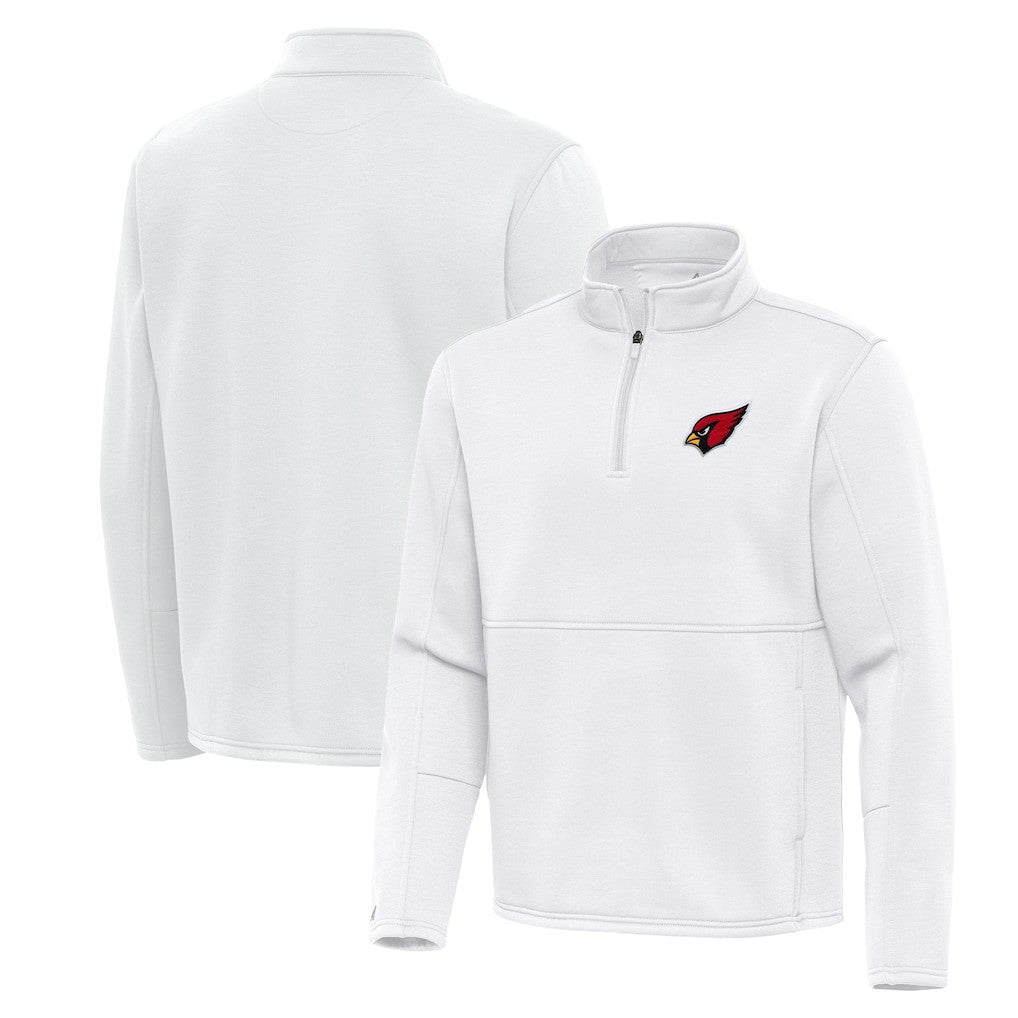 Arizona Cardinals Antigua Twist Quarter-Zip Pullover Jacket - White Pullover
