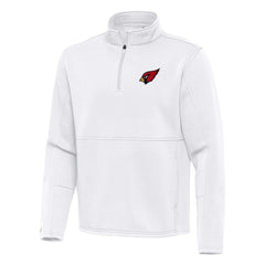 Arizona Cardinals Antigua Twist Quarter-Zip Pullover Jacket - White Pullover