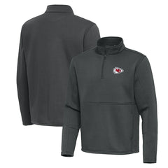Kansas City Chiefs Antigua Twist Quarter-Zip Pullover Jacket - Pewter Pullover