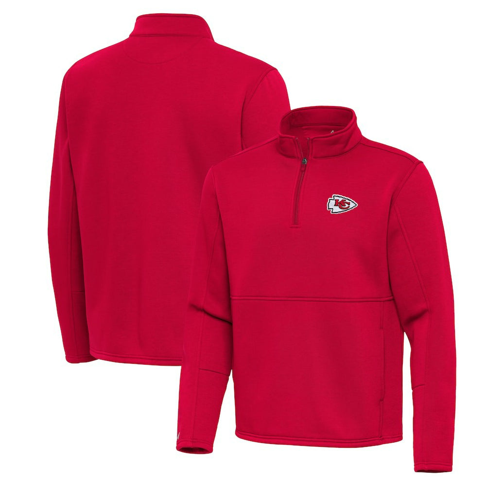 Kansas City Chiefs Antigua Twist Quarter-Zip Pullover Jacket - Red Pullover