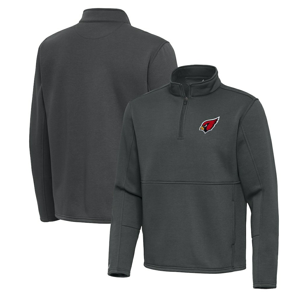 Arizona Cardinals Antigua Twist Quarter-Zip Pullover Jacket - Pewter Pullover