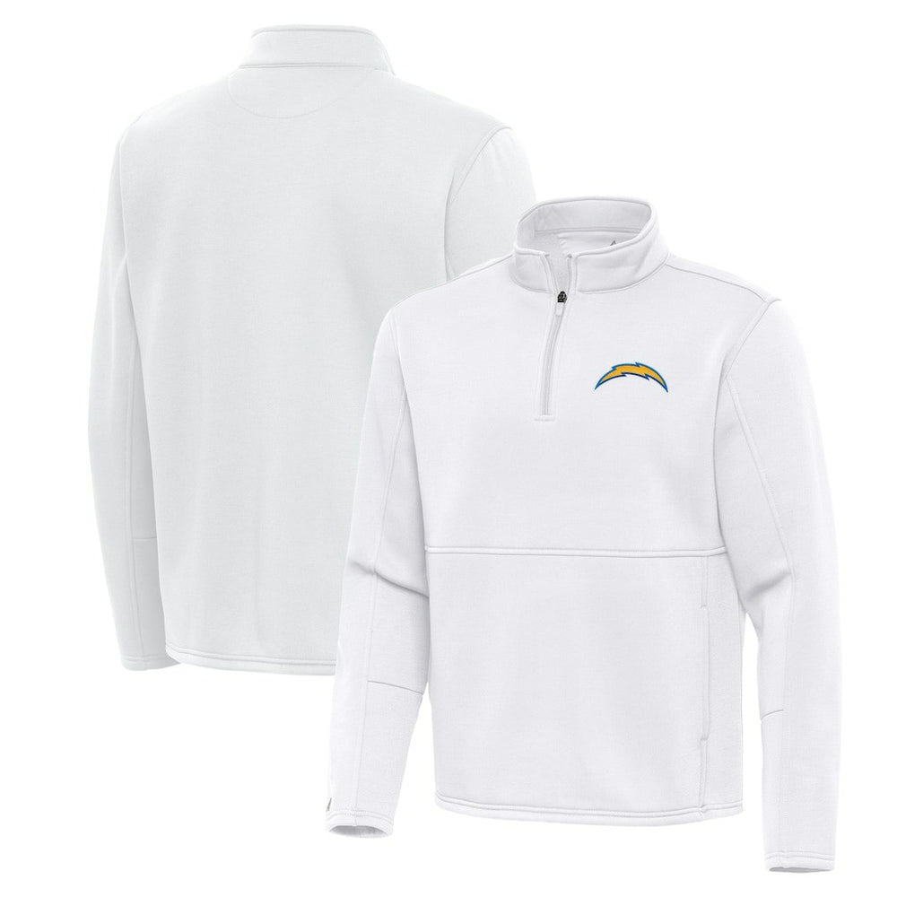 Los Angeles Chargers Antigua Twist Quarter-Zip Pullover Jacket - White Pullover